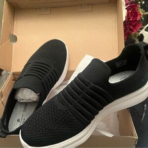 Clarks Cloudsteppers Ezera‎ Walk Black Knit Women's Shoes 9W